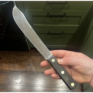 Vintage Cutco No. 32 Butcher Knife Wood Handle 8" Blade